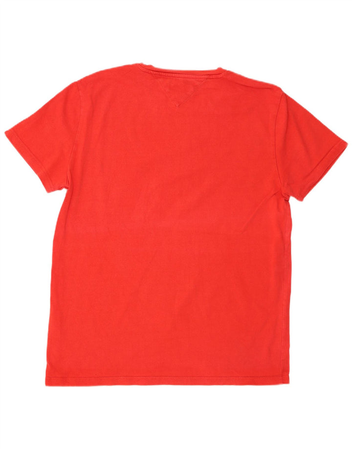 Tommy Hilfiger Herre T-Shirt Top XL Rød Bomuld