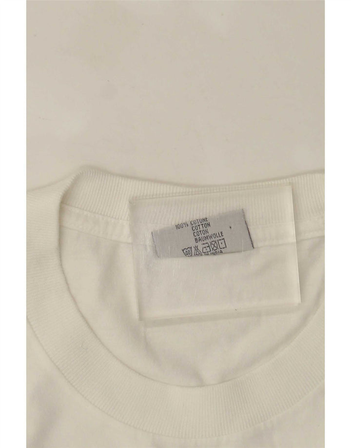 Fila Herre Grafisk T-Shirt Top Medium Hvid