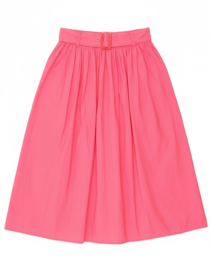 Benetton Dame A-Line Nederdel IT 44 Medium W28 Pink Bomuld