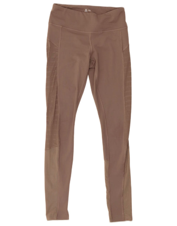 Reebok Womens Leggings UK 4/6 XS Beige