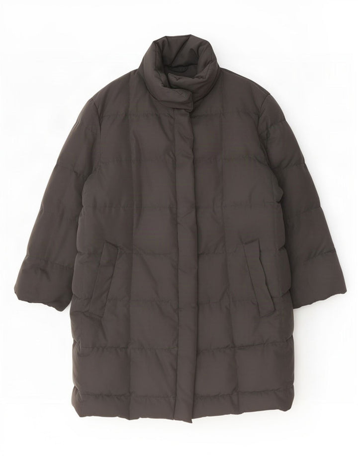 Allegri Dame Hætte Oversized Polstret Frakke IT 44 Medium Grå Polyester