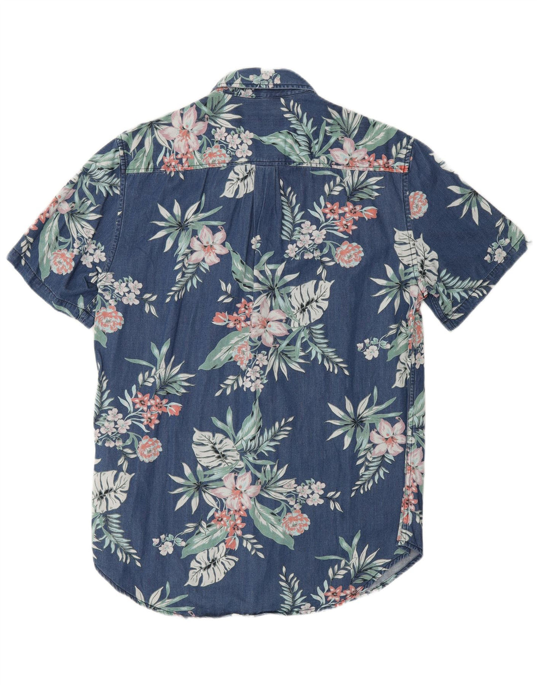SUPERDRY Kortærmet Herreskjorte Medium Navy Blue Floral Viscose