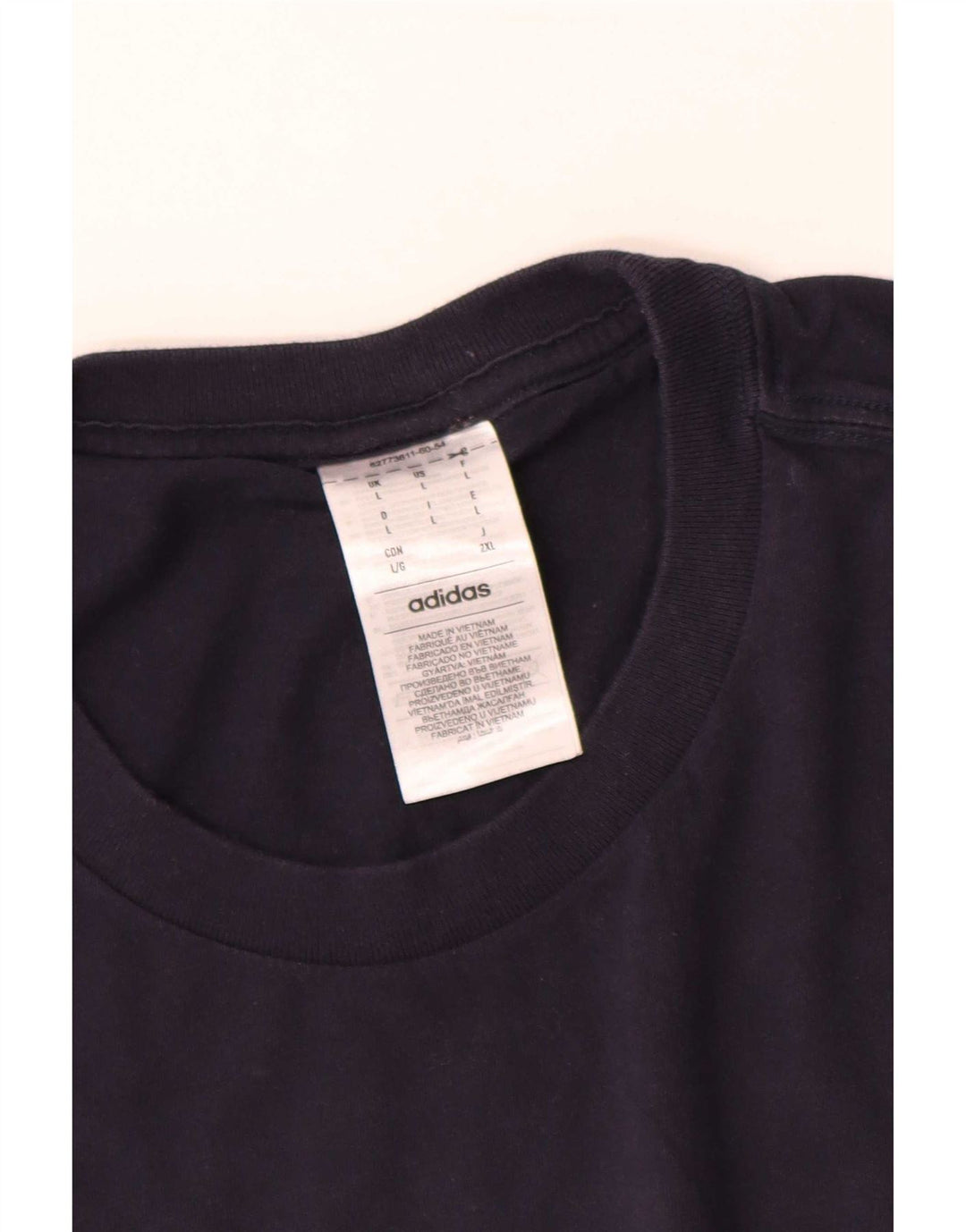 Adidas Herre T-Shirt Top Stor Marineblå Bomuld