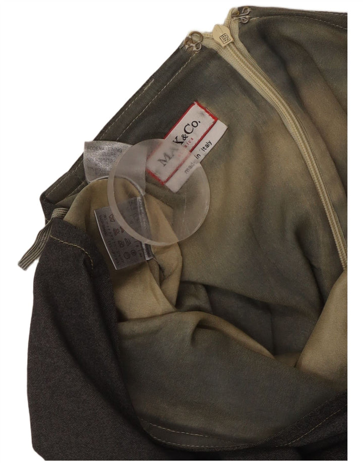 Max & Co. Pencilnederdel til kvinder UK 8 Small W28 Grå Acetat