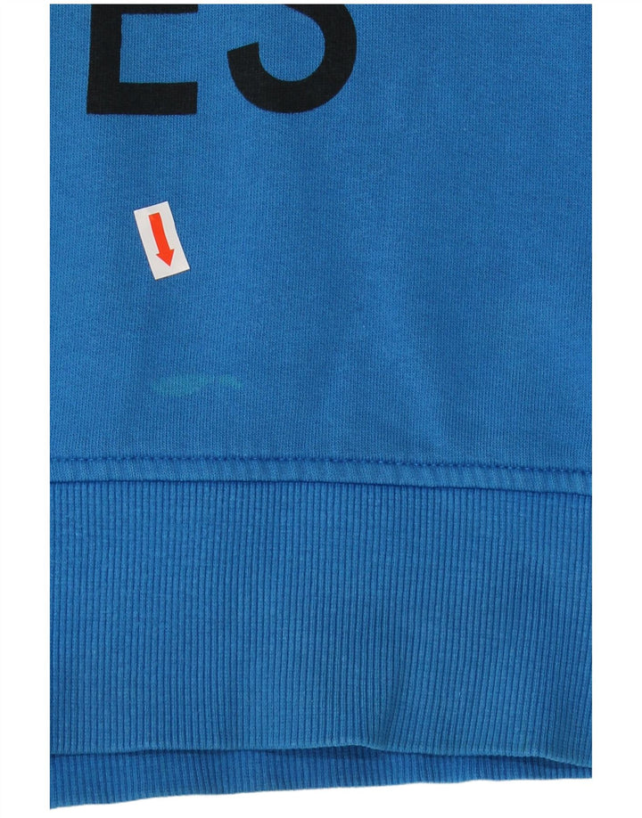 JACK & JONES Grafisk hættetrøje til mænd XL Blå bomuld