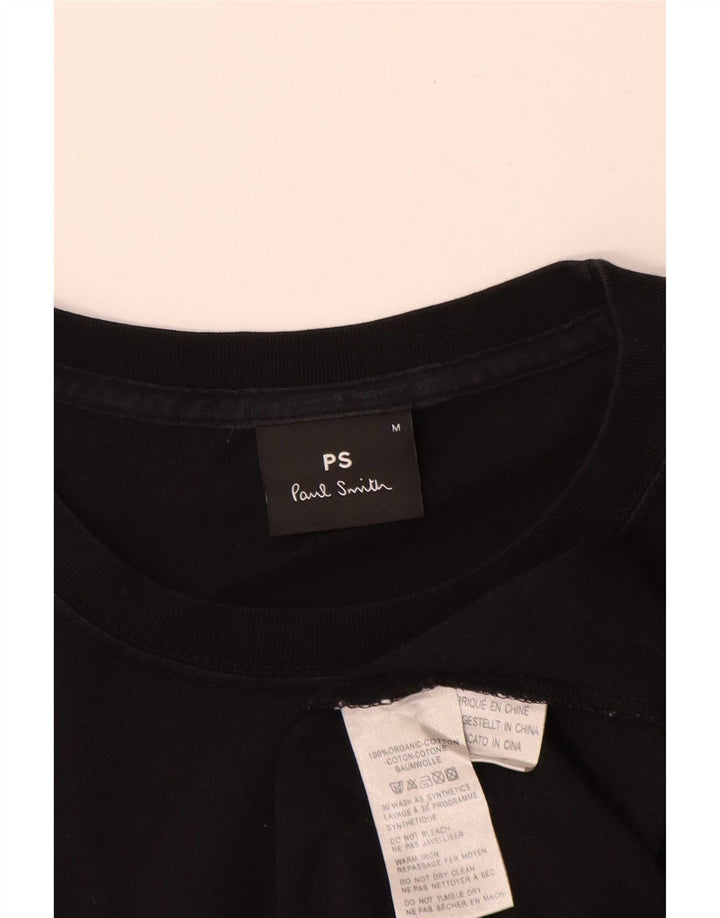 Paul Smith Herre T-Shirt Top Medium Sort Bomuld