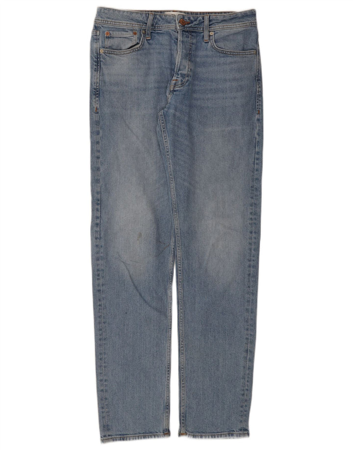 Jack & Jones Straight Jeans til mænd W31 L34 Blå bomuld