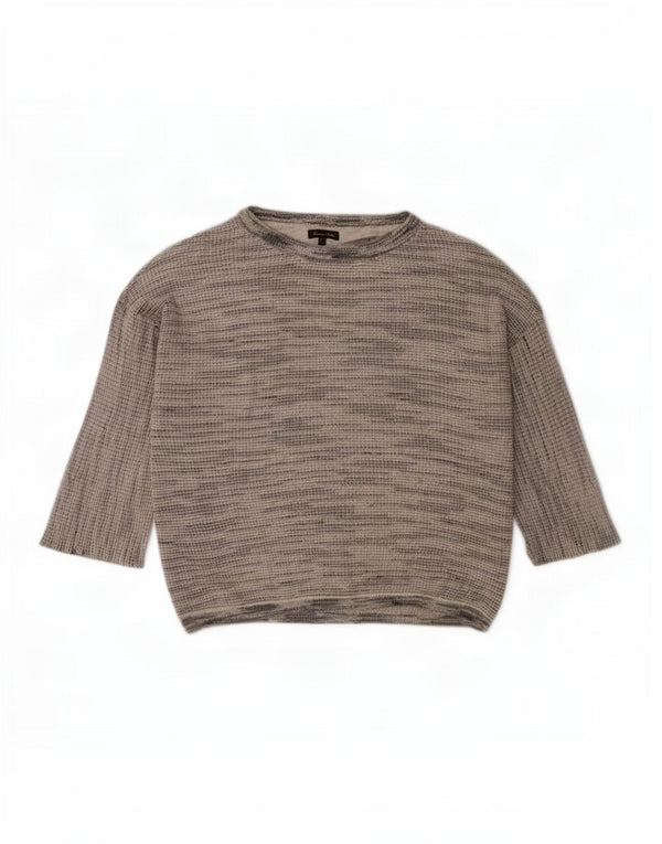 Massimo Dutti Dame Oversized Top 3/4 ærme UK 10 Small Grå Flecked