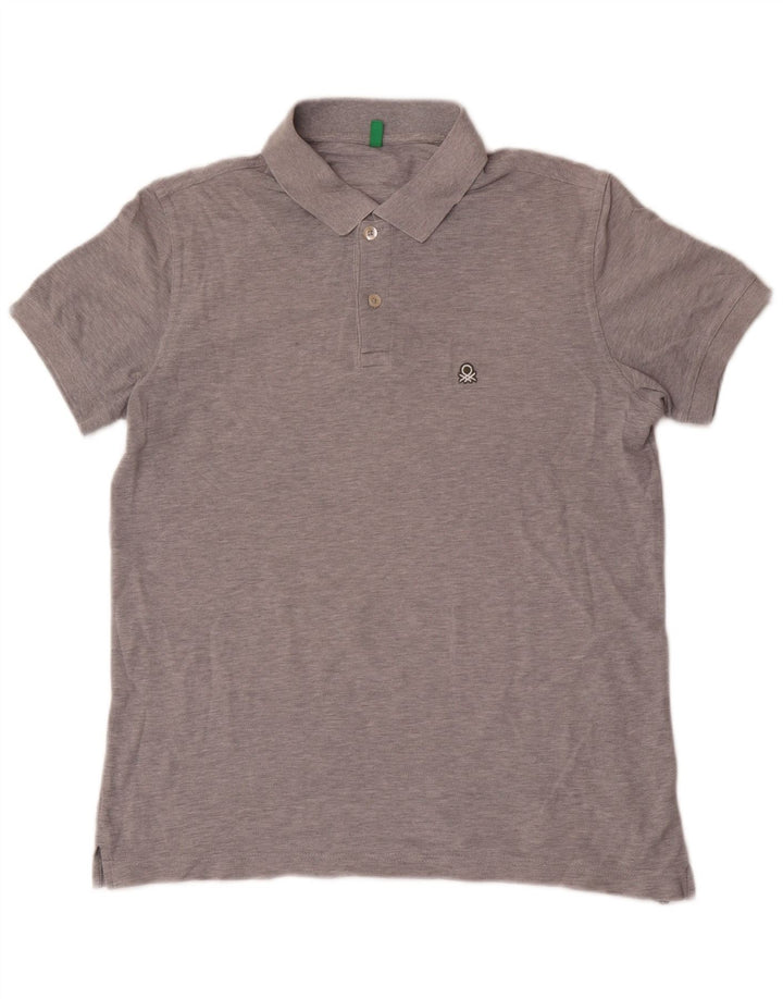 Benetton herre poloshirt mellemgrå