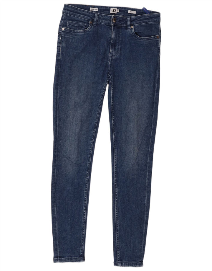 Dacks Dame Slim Jeans IT 42 Medium W30 L28 Blå Bomuld