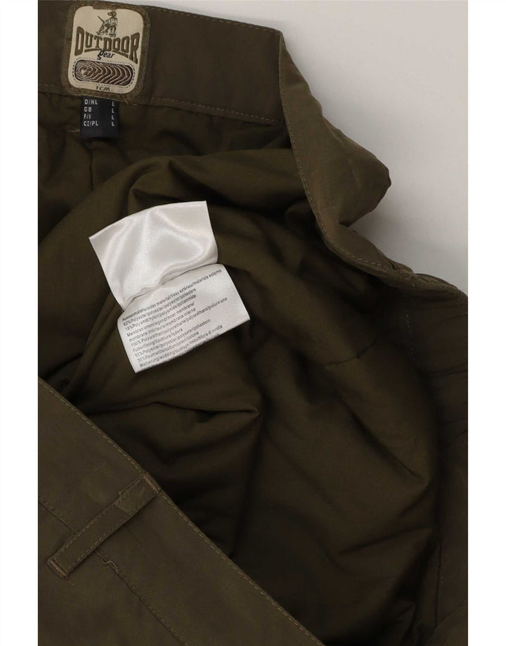 TCM Herre Straight Cargo Windbreaker Bukser Large W36 L30 Khaki Polyester