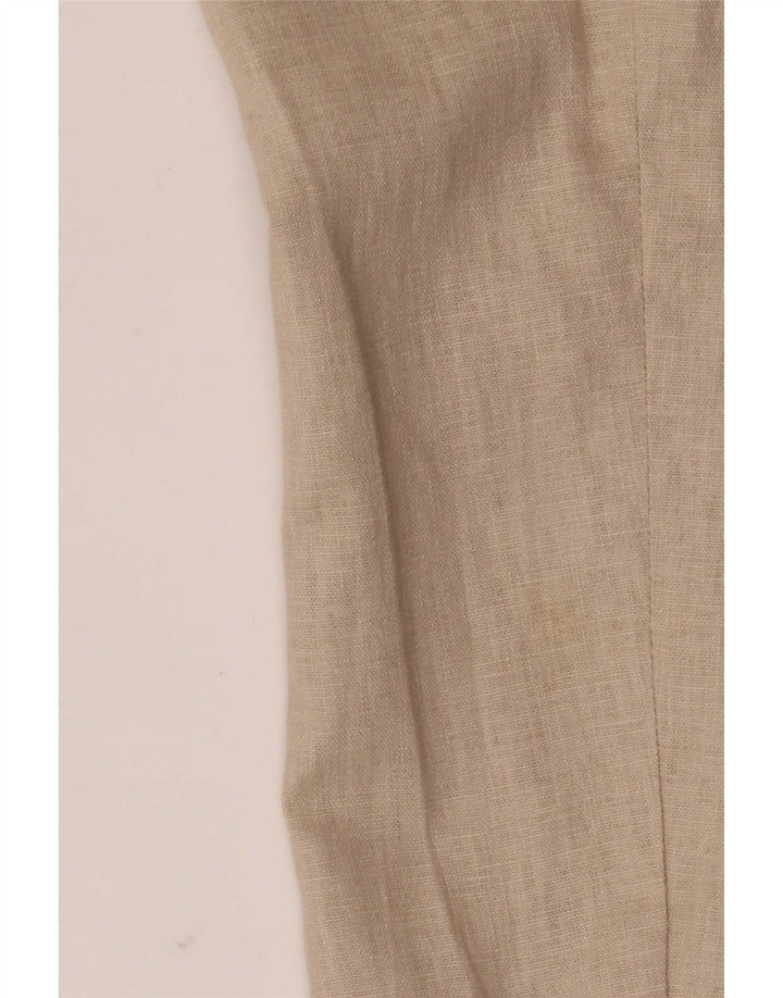 Marks & Spencer Dame 5 Button Blazer Jacket UK 10 Small Beige Linen