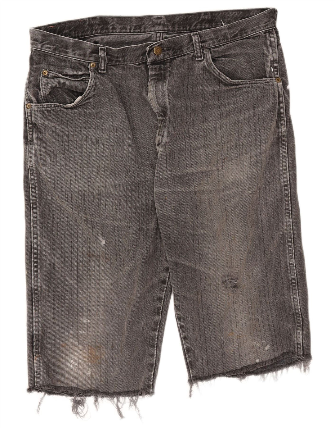 WRANGLER Denimshorts til mænd W38 XL Grå bomuld