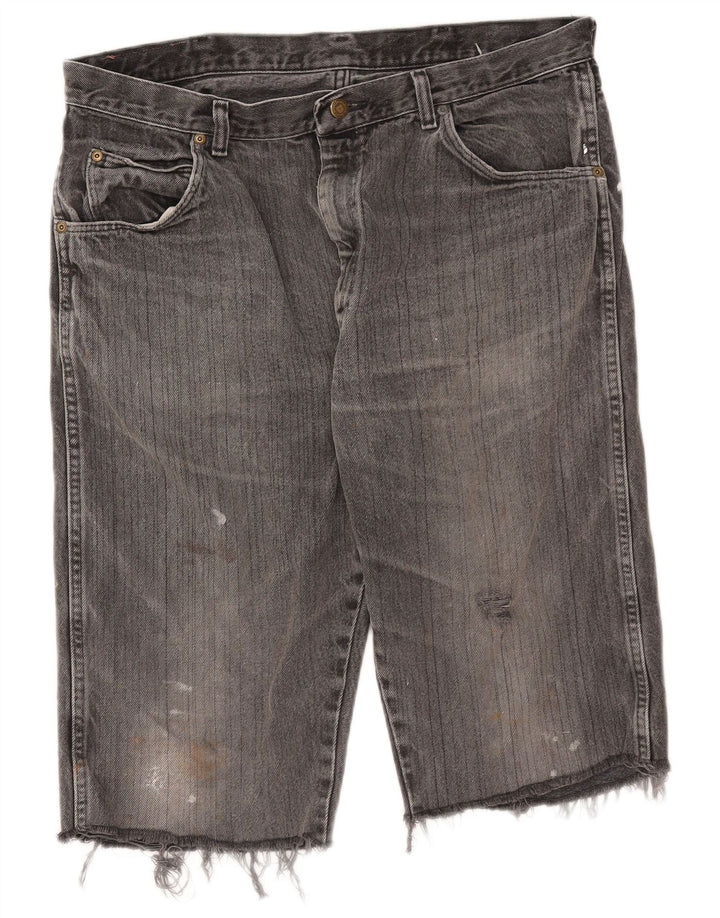 WRANGLER Denimshorts til mænd W38 XL Grå bomuld
