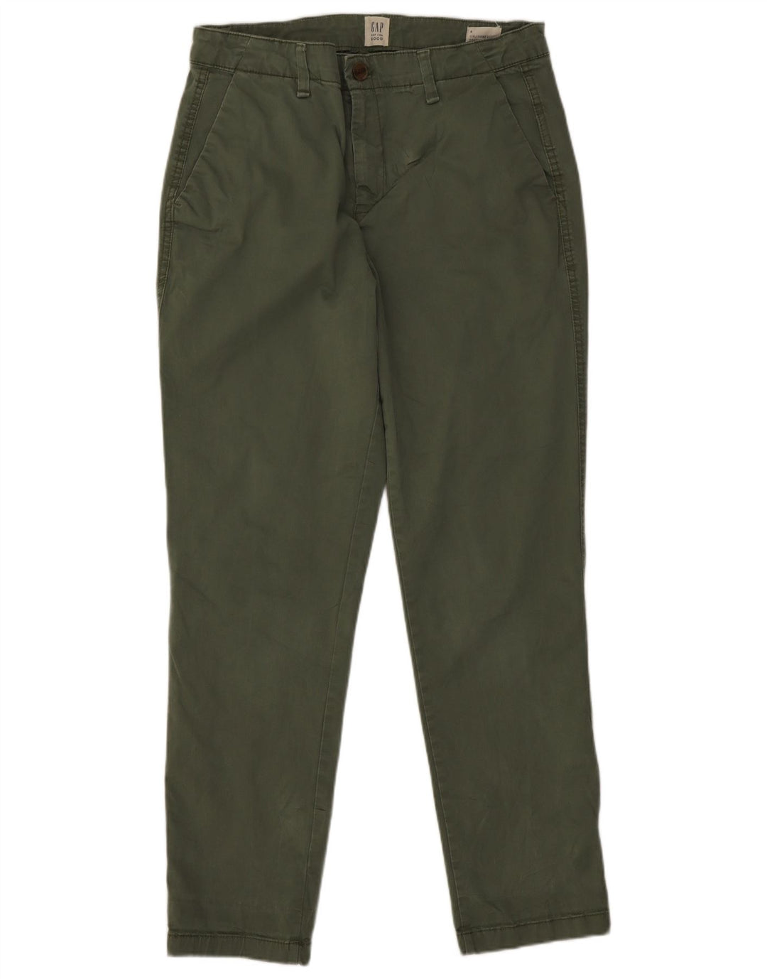Gap Womens Girlfriend Slim Cropped Trousers US 6 Medium W30 L26 Khaki