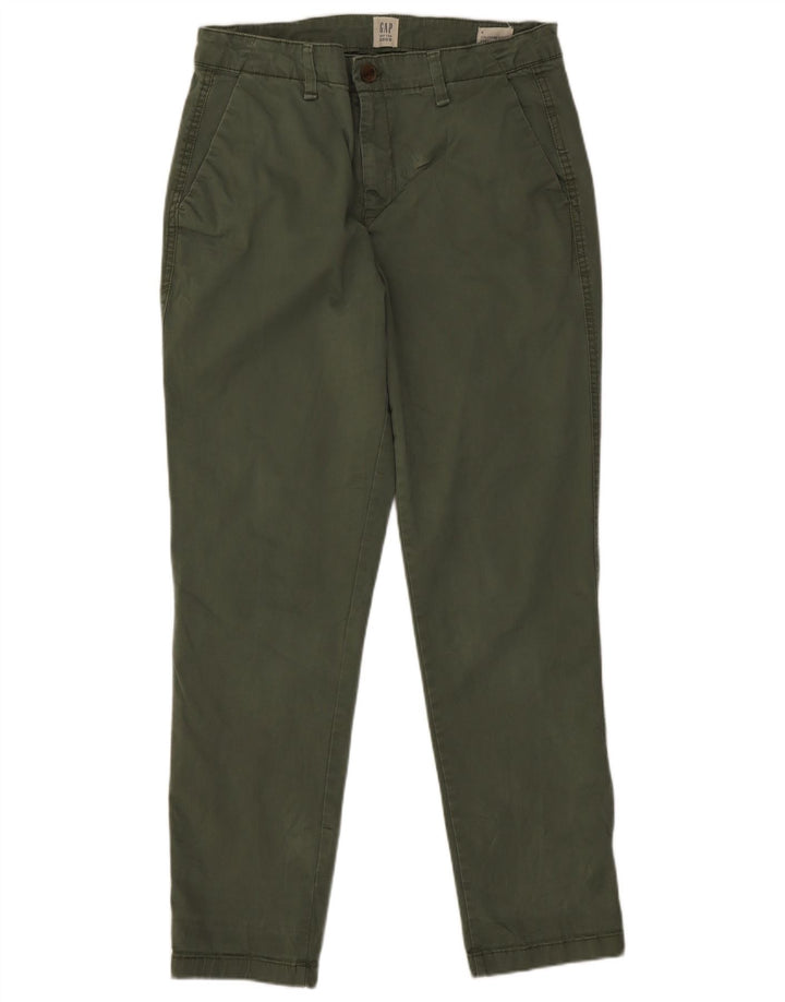 Gap Womens Girlfriend Slim Cropped Trousers US 6 Medium W30 L26 Khaki