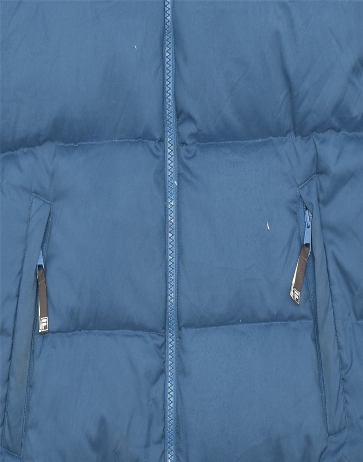FILA Mens Padded Jacket IT 52/54 XL Blue Colourblock Polyester Vintage Fila and Second-Hand Fila from Messina Hembry 