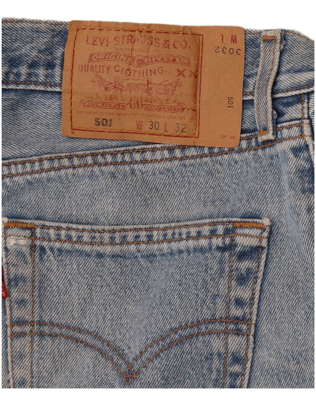 Levi's Womens 501 Denim Hot Pants med høj talje W30 Medium Blue