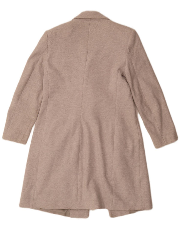 Zara Dame 1 Knap Overfrakke UK 14 Stor Grå Polyester