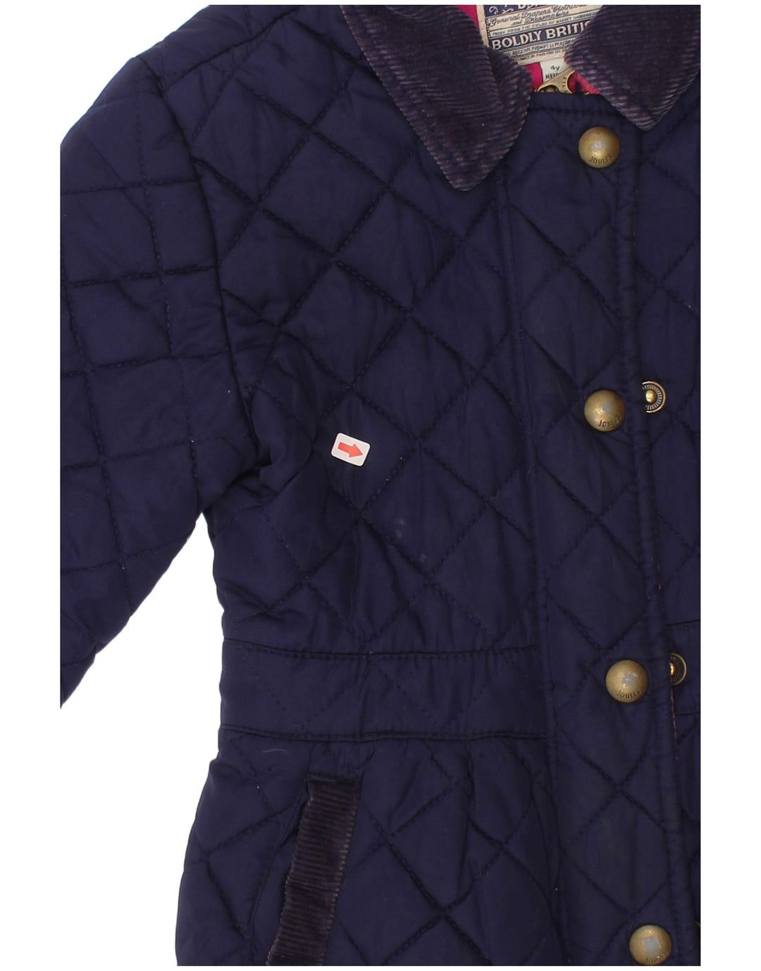 Joules piger quiltet jakke 3-4 år marineblå polyester