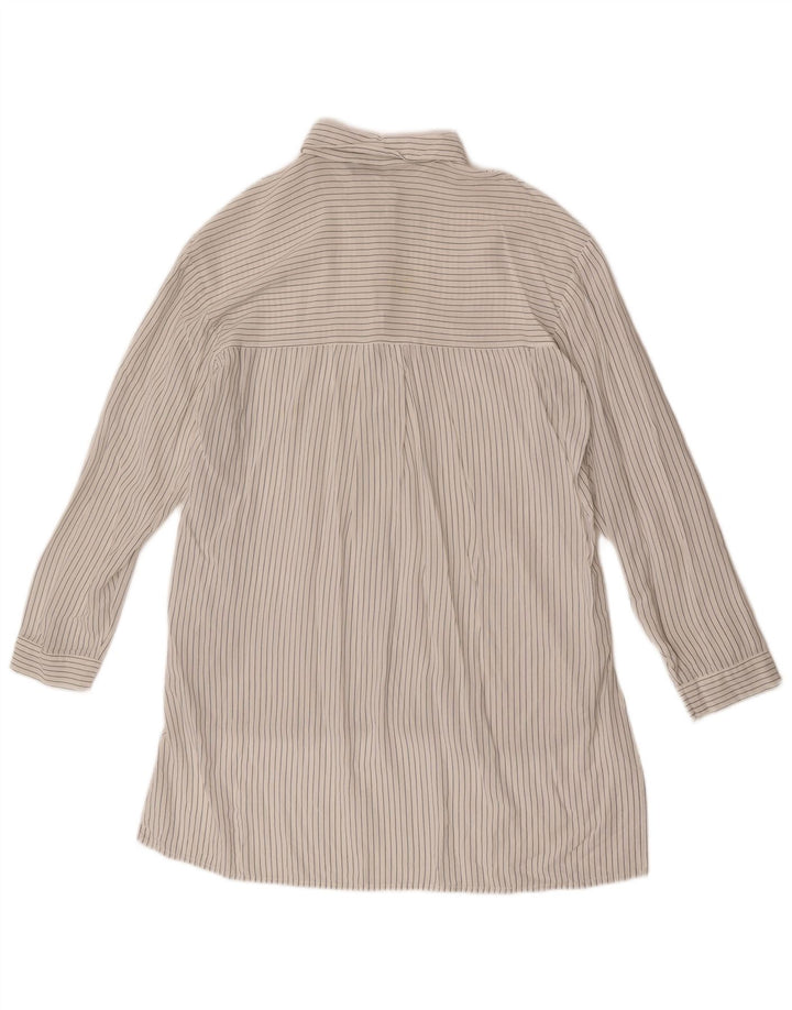 Zara Dame Se Through Pullover Shirt UK 16 Large Off White Stribet
