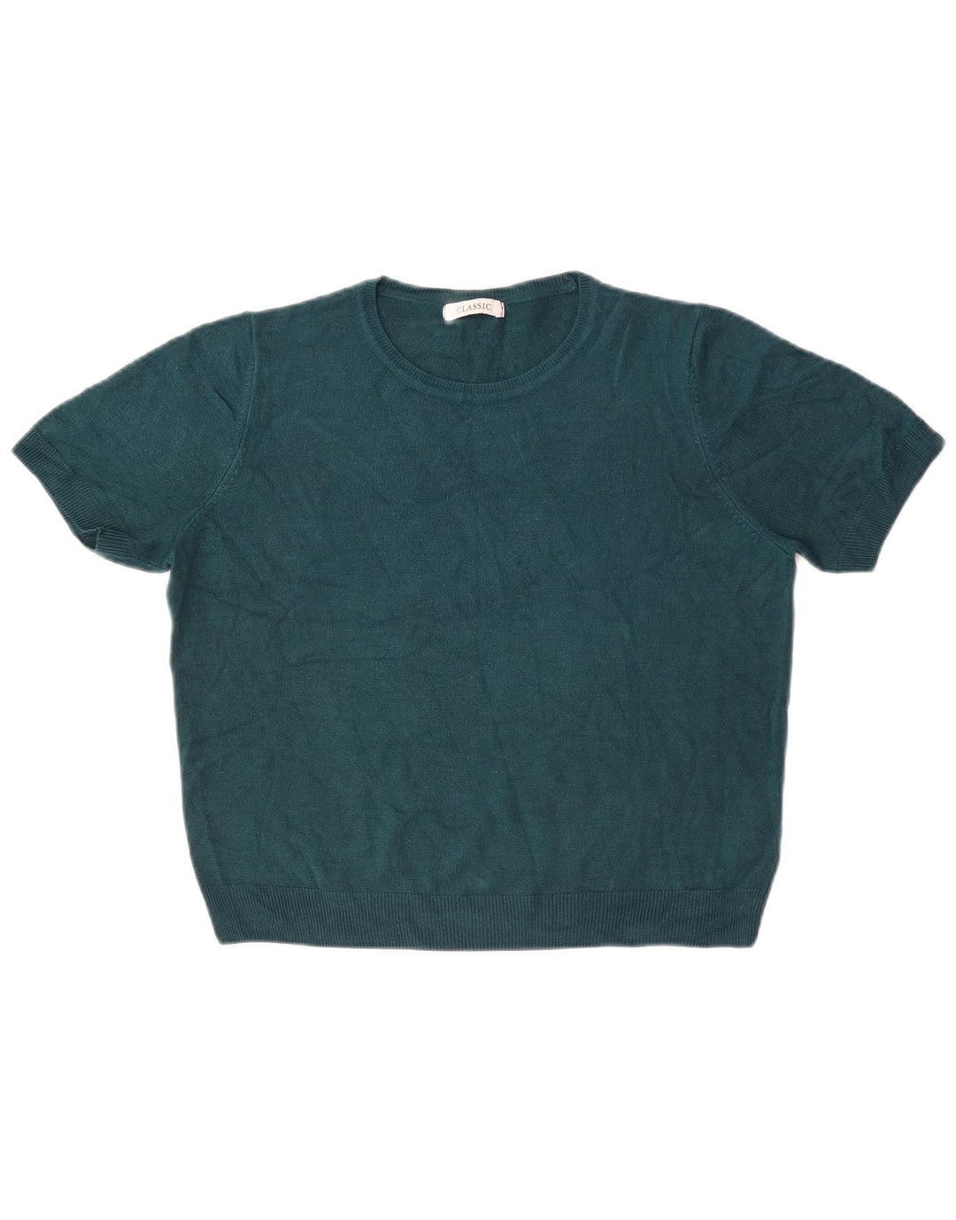 Marks & Spencer T-shirt top til kvinder DK 14 Stor grøn akryl