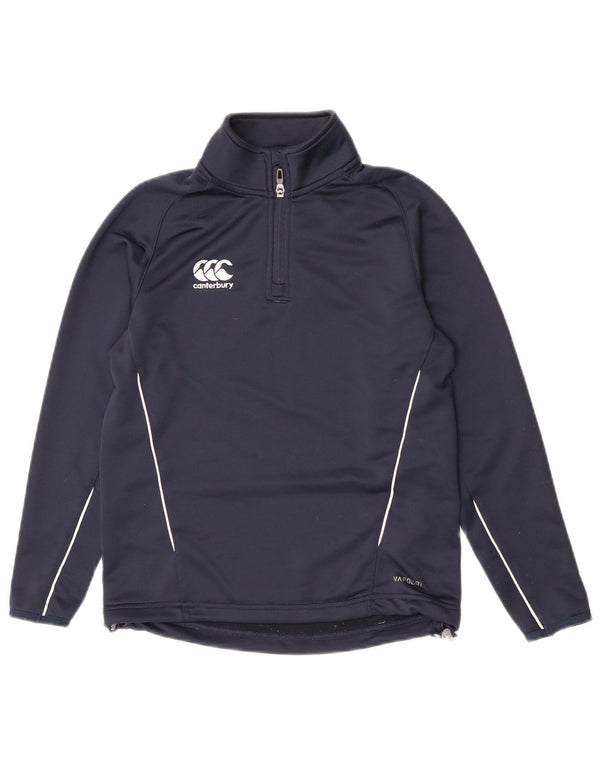 Canterbury Boys Zip Neck Sweatshirt Jumper 11-12 år Navy Blue Polyester