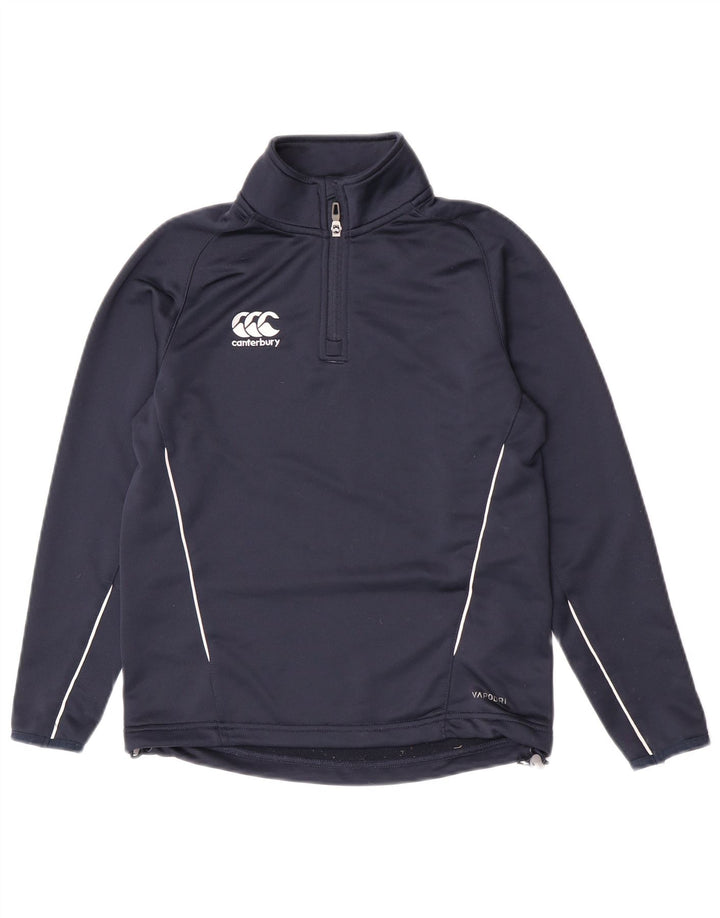 Canterbury Boys Zip Neck Sweatshirt Jumper 11-12 år Navy Blue Polyester