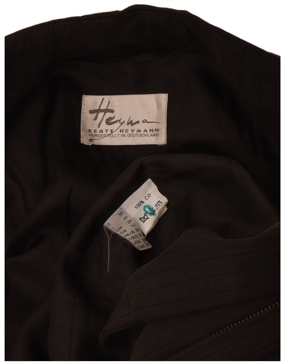 Beate Heymann Dame Overfrakke UK 12 Medium Brun Bomuld