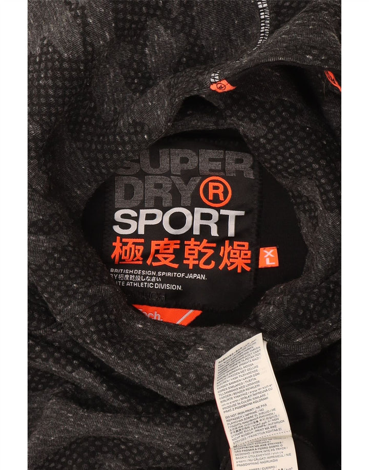 Superdry Womens Graphic Full Tracksuit UK 18 XL Grå Camouflage Polyester