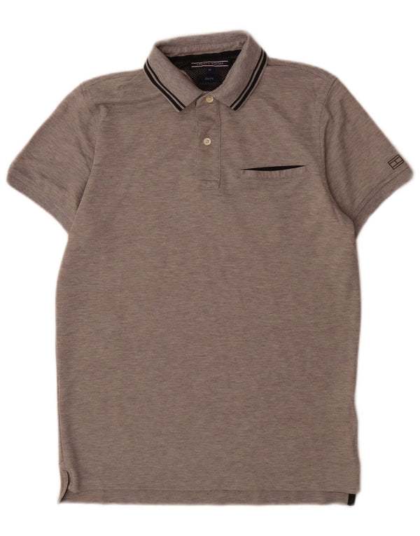 Tommy Hilfiger Herre Slim Fit Polo Shirt Medium Grey Flecked Bomuld