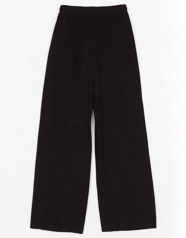 Zara Womens Tracksuit Bukser med brede ben UK 8 Small Black Bomuld