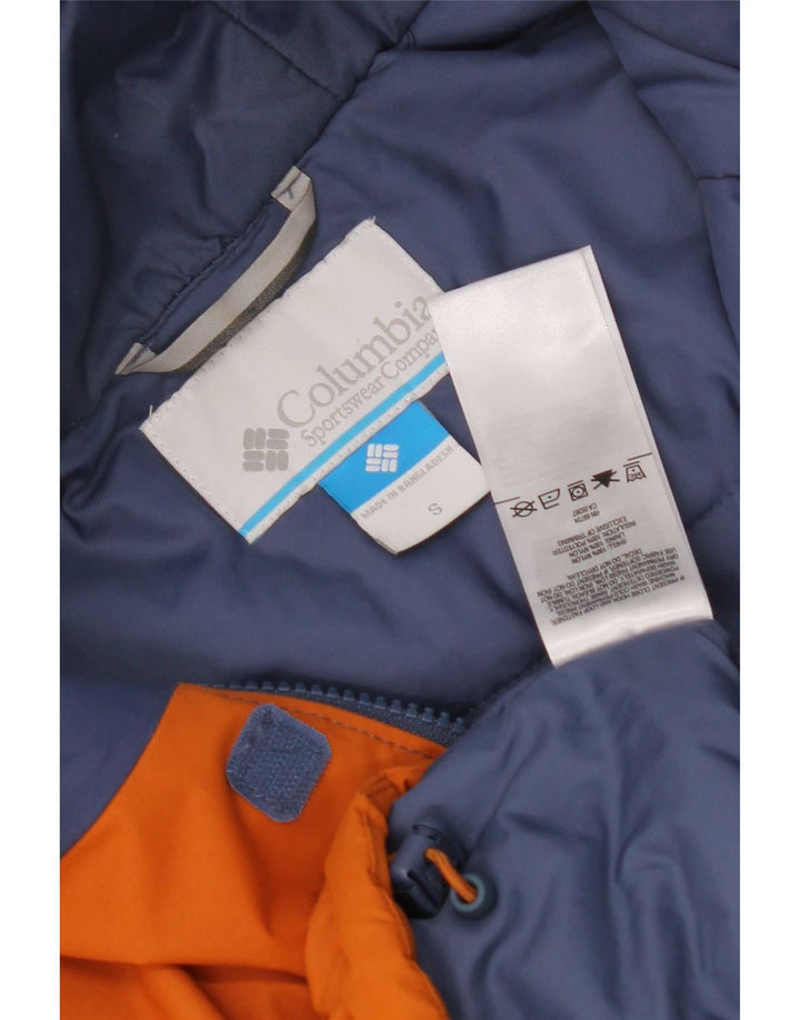 Columbia Herre Grafisk Anorak Jacket UK 36 Small Navy Blue Colourblock