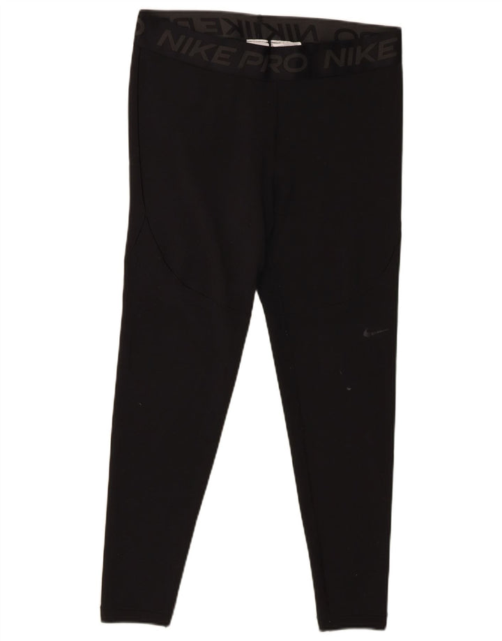 NIKE Womens Therma-Fit Graphic Leggings UK 18 XL  Black Polyester