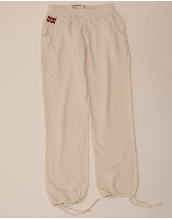 NAPAPIJRI Grafisk træningsdragtbukser til kvinder Joggers UK 12 Medium White