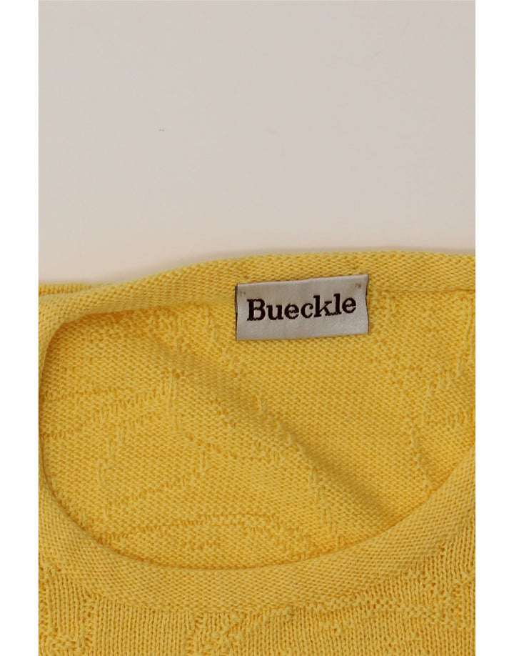 BUECKLE Womens Crew Neck Jumper Sweater UK 18 XL Yellow Vintage Bueckle and Second-Hand Bueckle from Messina Hembry 