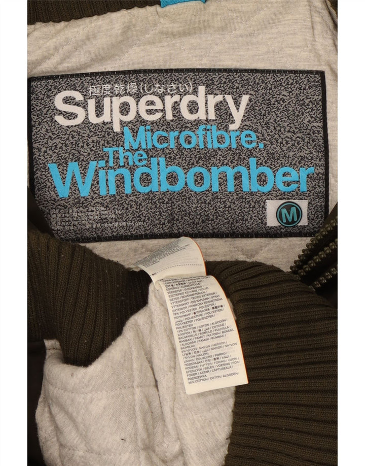 Superdry Herre The Windbomber Hooded Windbreaker Jacket UK 38 Medium Brown