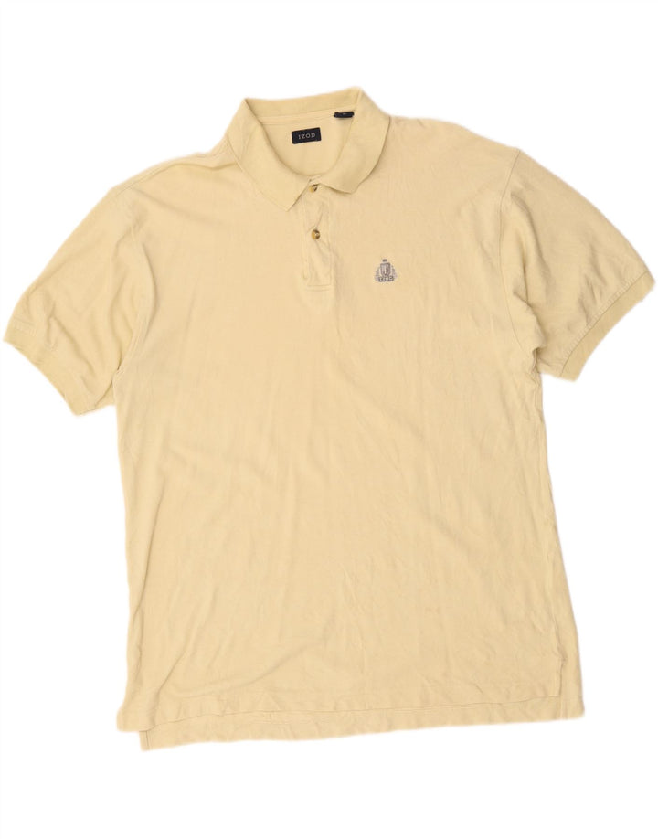 Izod Polo Shirt til mænd XL Gul bomuld