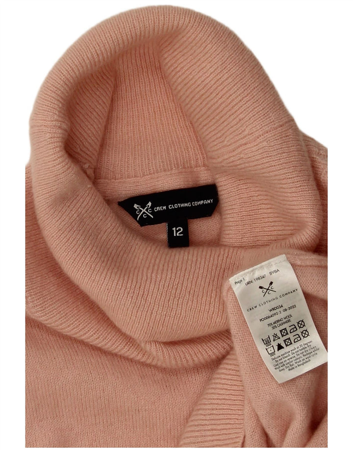 Besætningstøj Dame Rullehals Sweater UK 12 Medium Pink