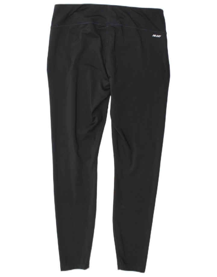 New Balance Dame Leggings UK 14 Large Black Polyester