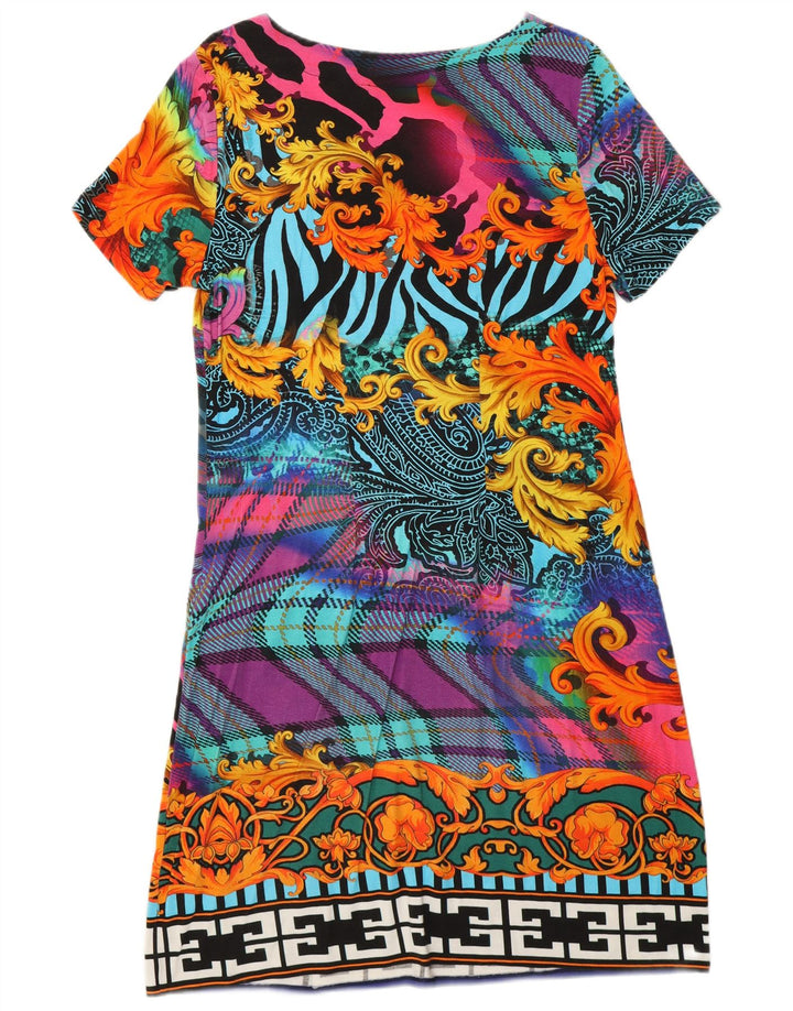 Furstenberg Womens Crazy Pattern Sheath Dress UK 12 Medium Multicolored