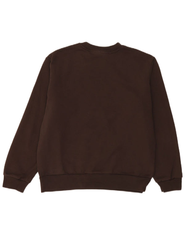 Lacoste Herre Classic Fit Sweatshirt Jumper Størrelse 5 Stor Brun Bomuld