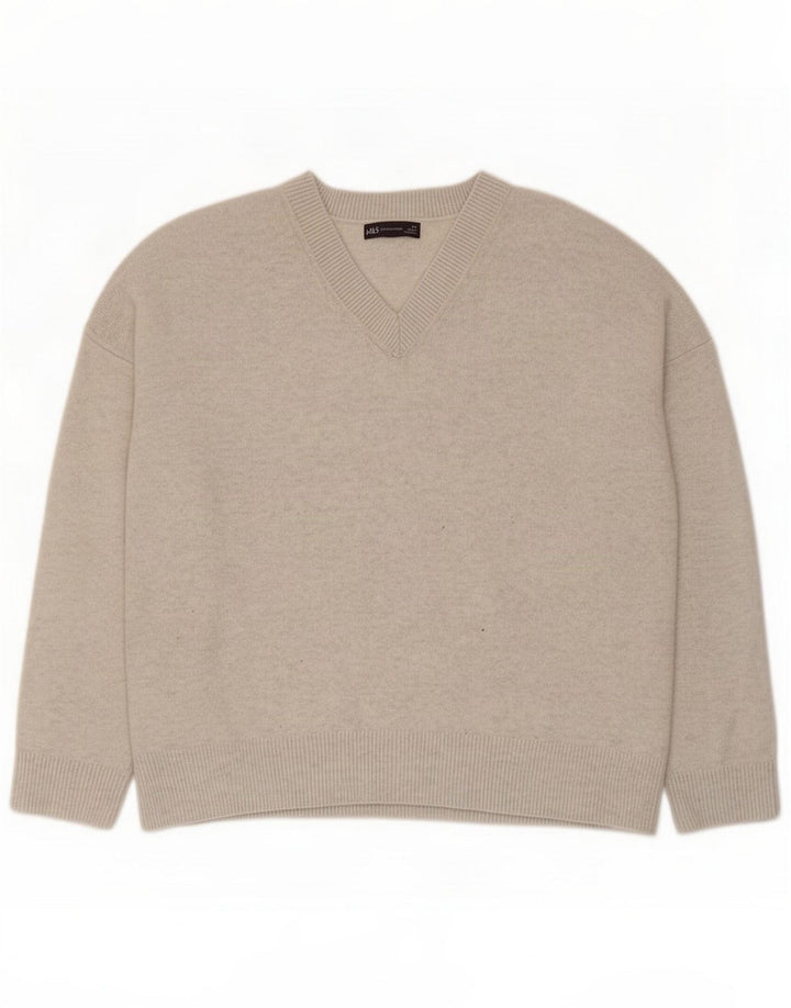 Marks & Spencer Herre V-hals sweater XL Grå Polyester