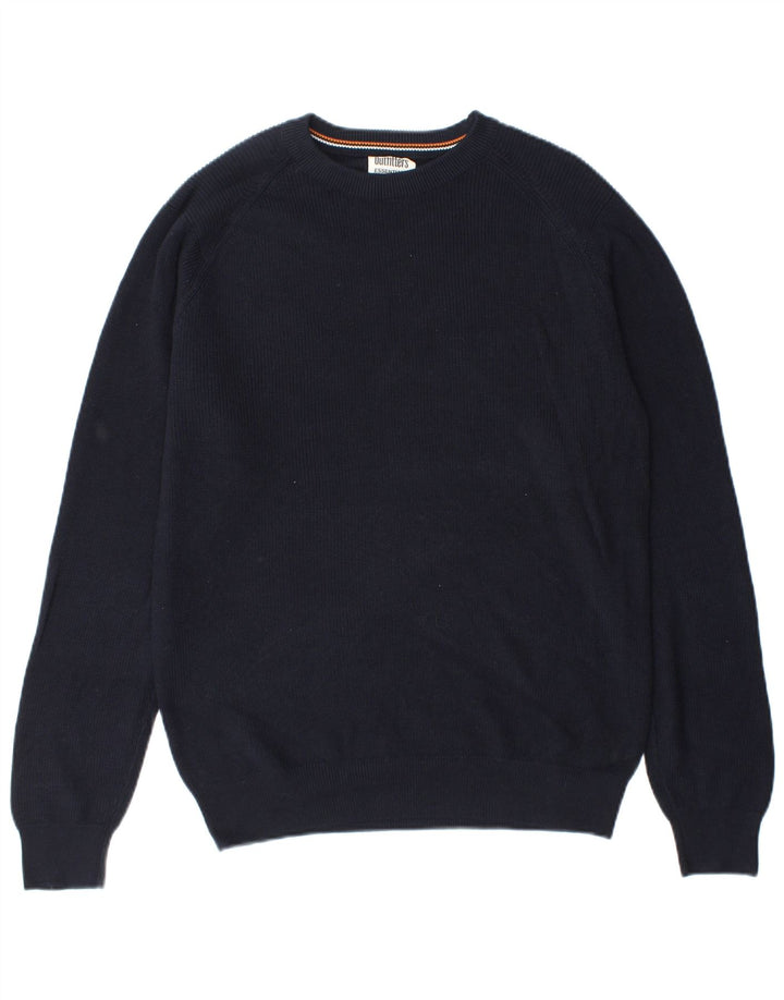 Essentials Herre sweater med rund hals, stor marineblå bomuld
