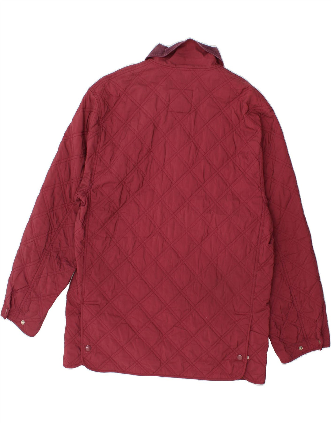 STEFANEL Mens Quilted Jacket UK 38 Medium Burgundy Polyester Vintage Stefanel and Second-Hand Stefanel from Messina Hembry 