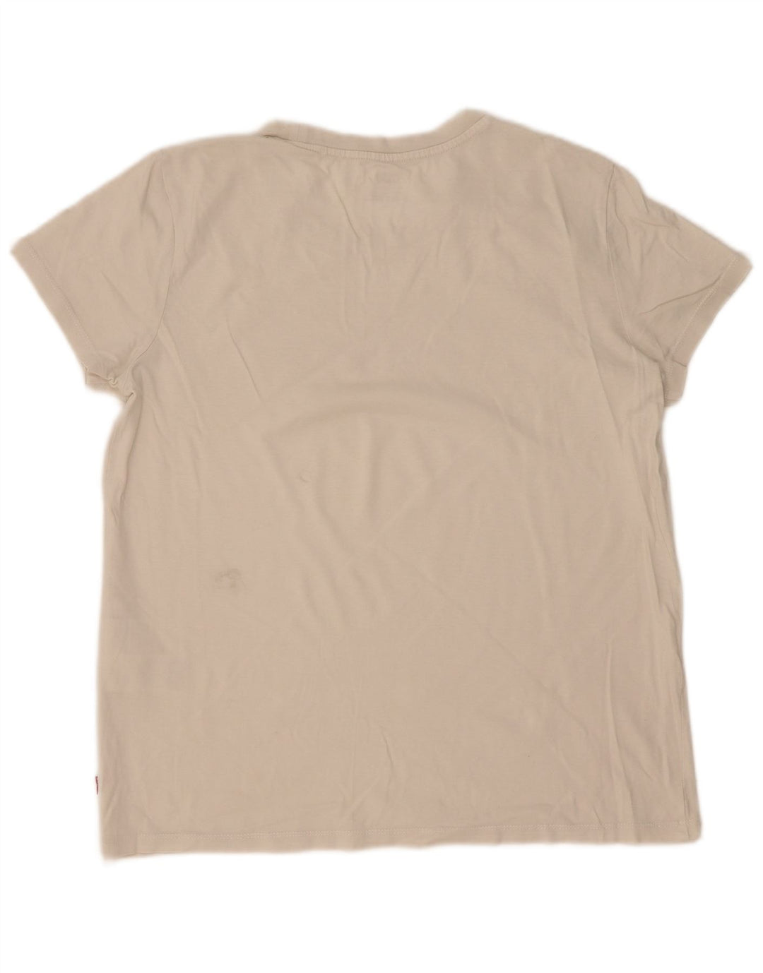 Levi's Dame Grafisk T-Shirt Top UK 14 Medium Hvid Bomuld