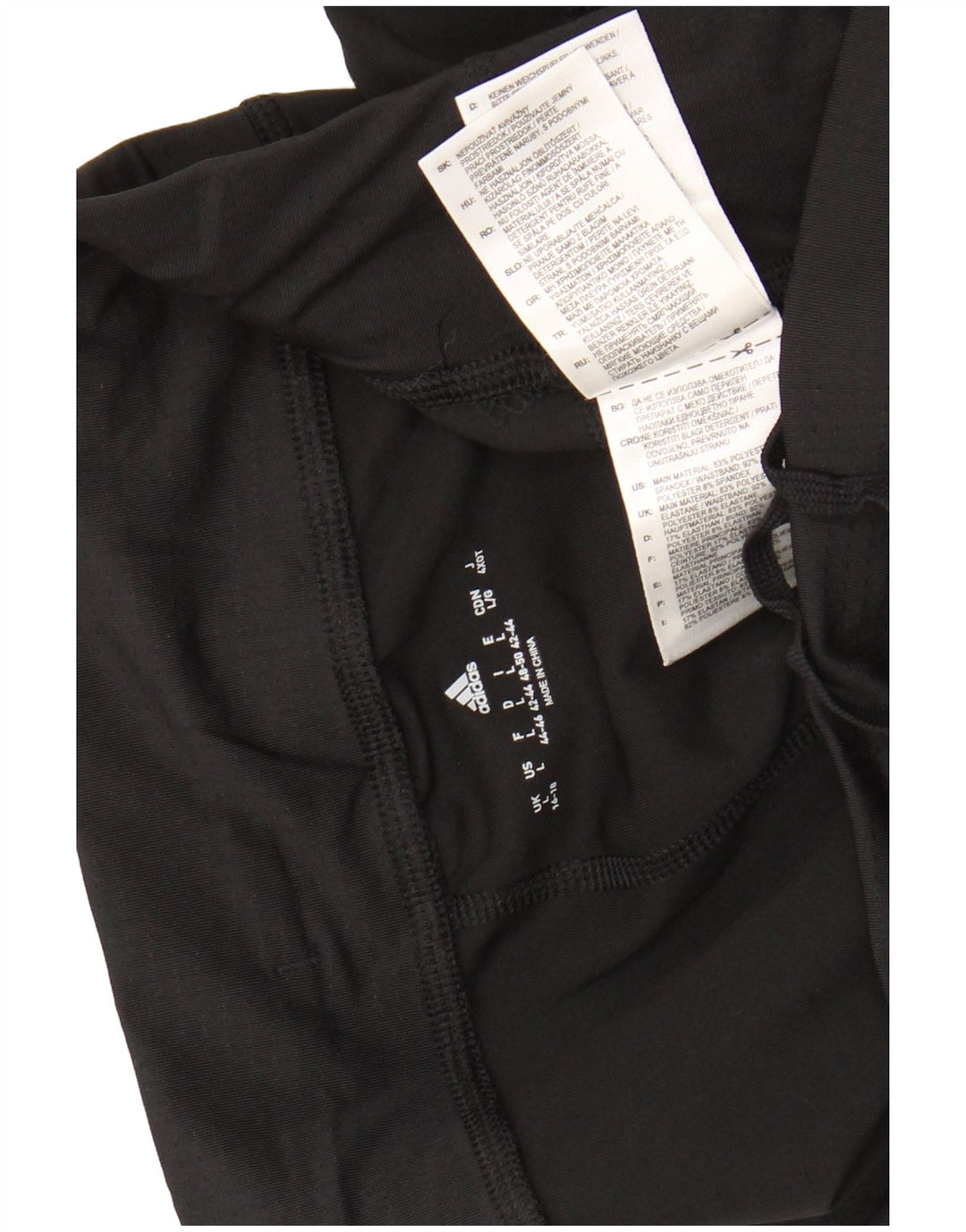 ADIDAS Capri træningsdragtbukser til kvinder UK 16/18 Stor sort polyester