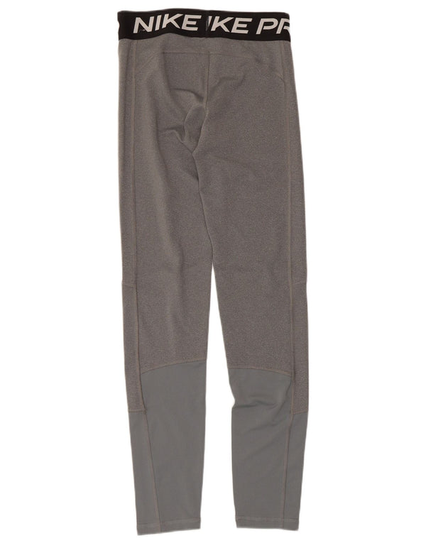 NIKE piger Dri Fit grafiske leggings 13-14 år XL grå farveblok
