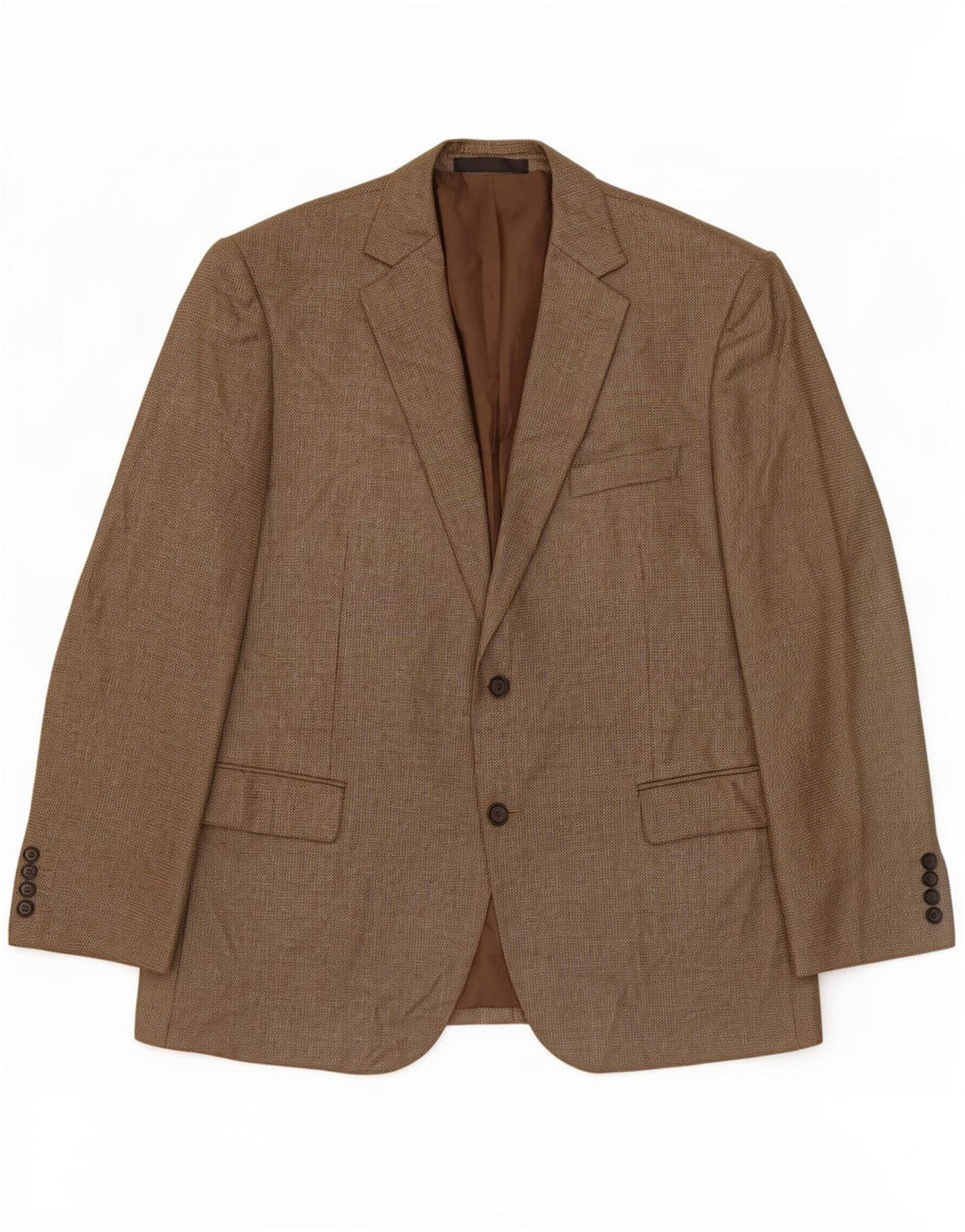 Marks & Spencer Herre 2-knaps blazerjakke UK 44 XL Brun Polyester