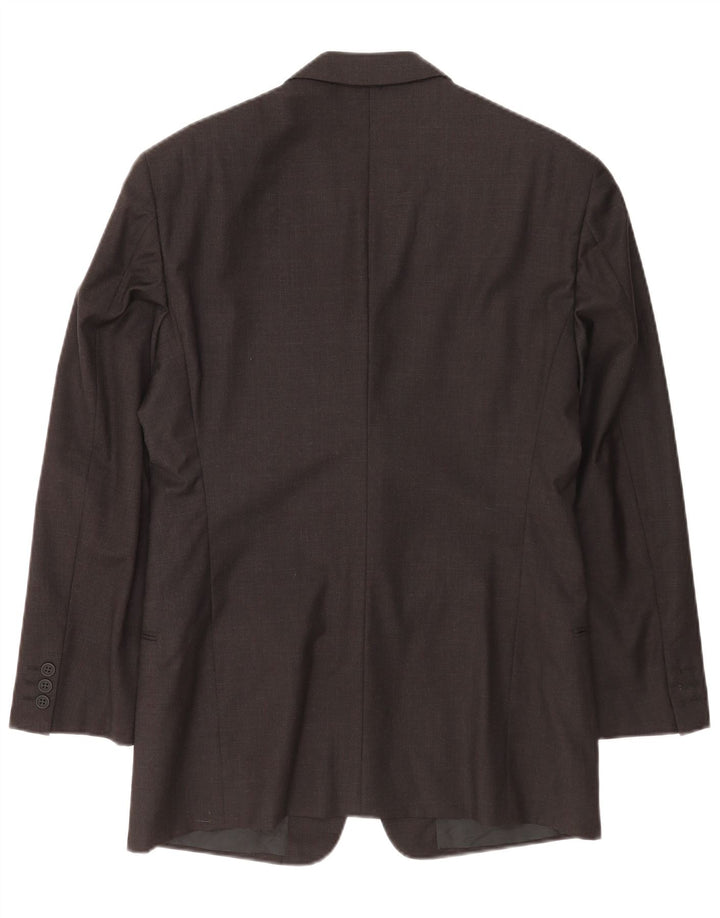 Giorgio Armani Herre 3-knaps blazerjakke IT 48 Small Grey Virgin Wool